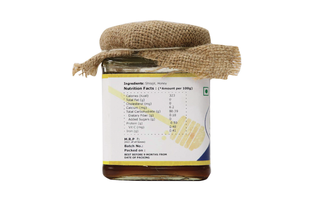 Elworld Organic Shilajit Honey    Glass Jar  300 grams
